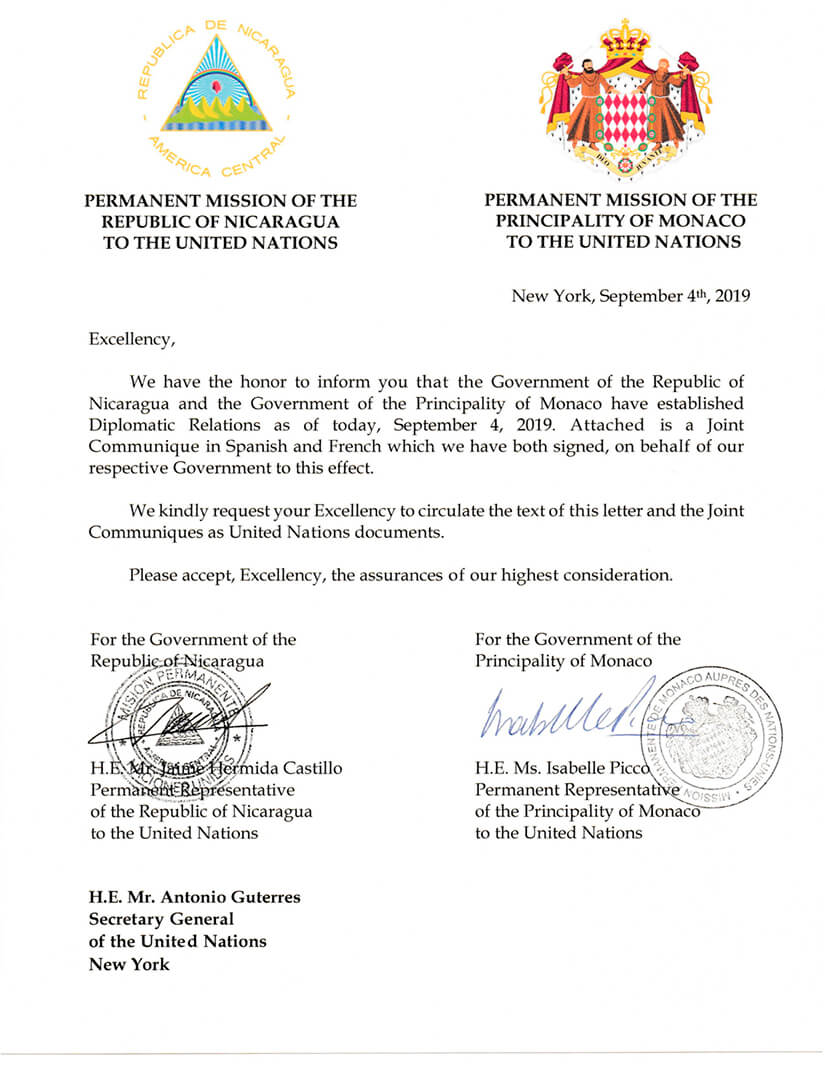 nicaragua-establece-relaciones-diplomaticas-con-principado-monaco